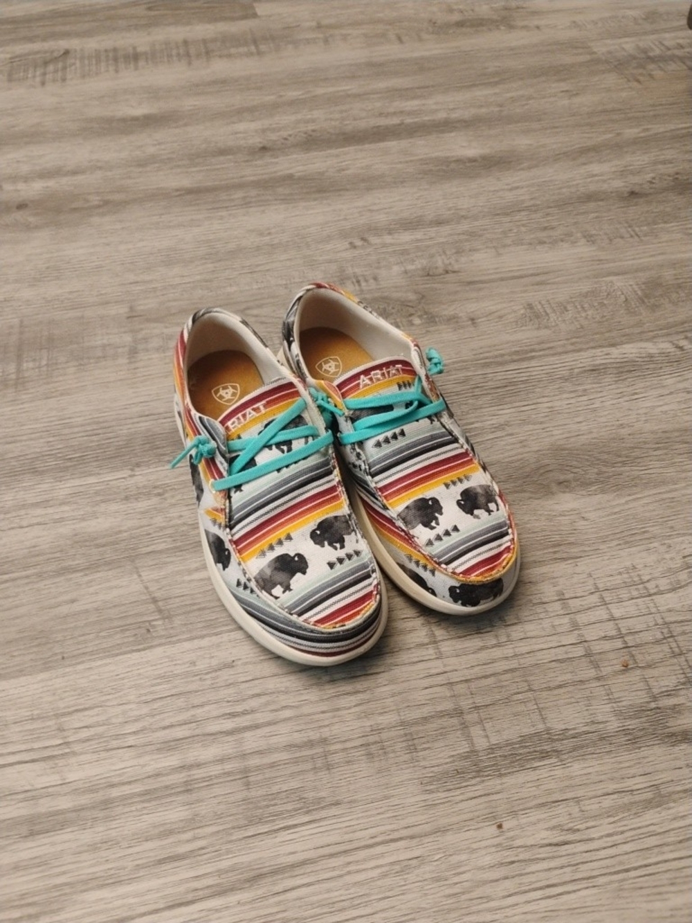 Ariat Men's Multi-Color Serape Buffalo Slip-On Shoes Size 8.5